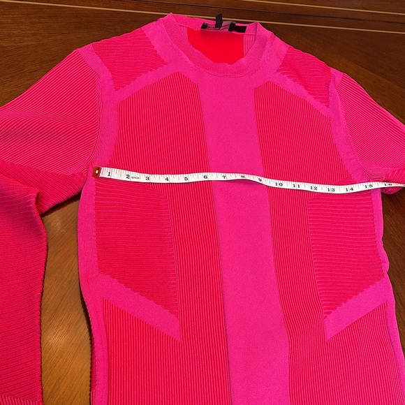 Emporio Armani Fuchsia Structured Ribbed Knit Sweater - Picture 9 of 11